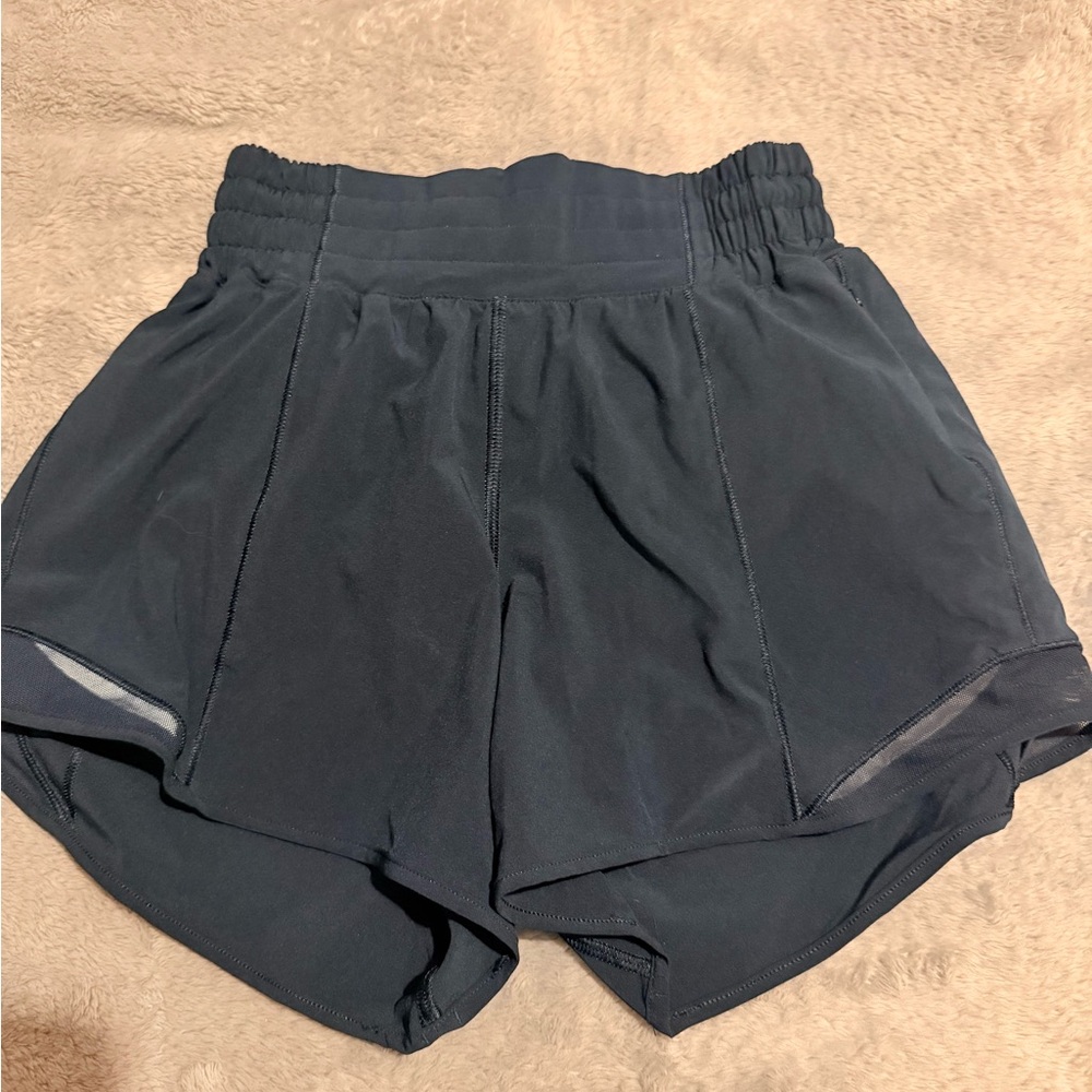 Lululemon Hottie-Hot Navy Active Running Shorts